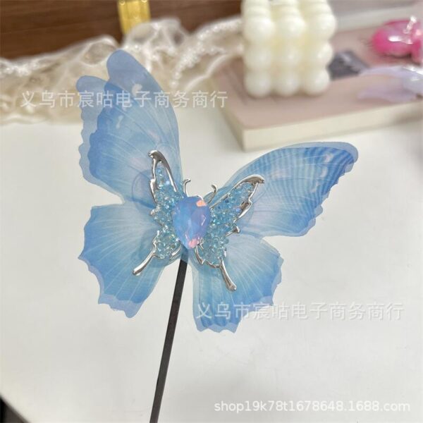 Wholesale Big Butterfly Acrylic Alloy Adhesive Drill Handmade Through Hole