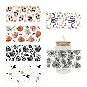 Wholesale UV Transfer Paste Glass Crystal Label Crystal Paste Cross-border Special Paste for 16oz Glass Cup 23cmX11cm