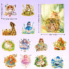 Wholesale 30 Fairy Tale Forest Stickers PET Material Gold Foil Transparent Waterproof Cartoon Stickers