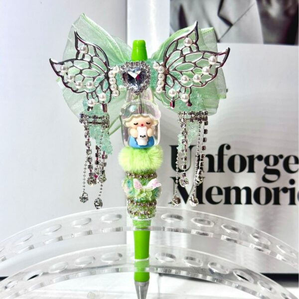 Wholesale Butterfly moon with holes for pen, heavy work, beaded pen, beaded