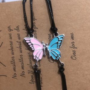 Left Pink Right Blue (Silver Edge)