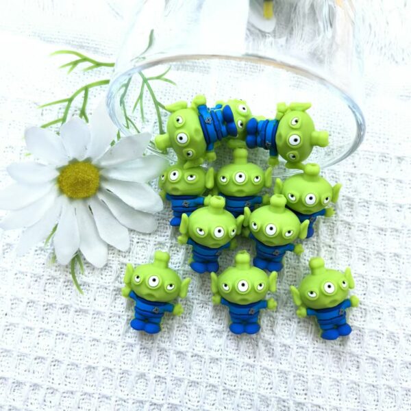 Wholesale10pcs 3D Silicone Cute Cartoon Beads
