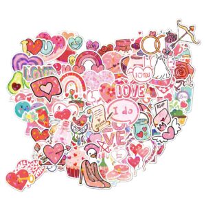 Wholesale 100pcs Love Pink Vinyl Waterproof Valentine's Day Sticker