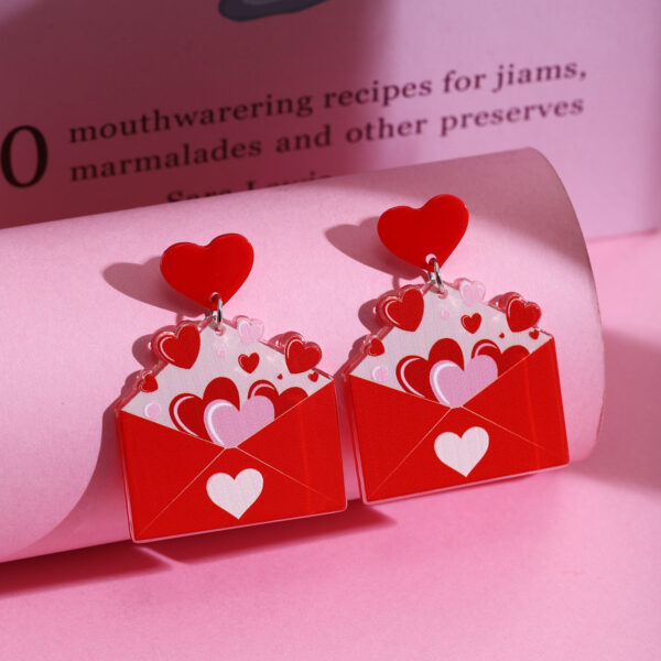 O1CN01wSNjZE1onFtYKEpTZ_2059265269-0-cib Wholesale Valentine's Day Pink Love Acrylic Earrings