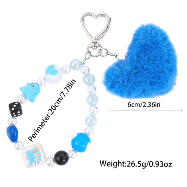 Wholesale Love ball hanging rope acrylic keychain