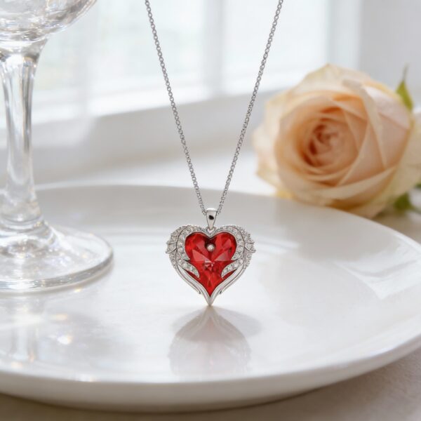 Wholesale Ocean Heart necklace heart-shaped diamond-studded pendant