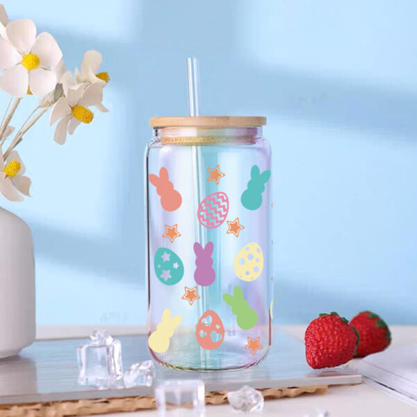 Wholesale Cute Cartoon Egg Easter 16oz Cup UV DTF Wraps