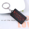 Wholesale Cartoon 26 letter waffle metal keychain
