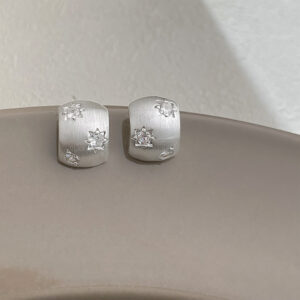 Silver star zircon-silver needle