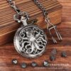 Wholesale Retro hollowed out octopus dice board game pocket watch
