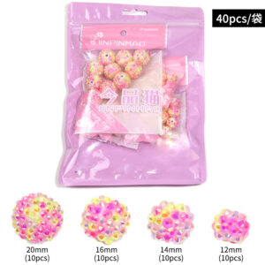 Pink and yellow suit / Set/40pcs (need to consult customer service)