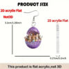 Wholesale Easter Purple Eggshell Rabbit Acrylic Earrings