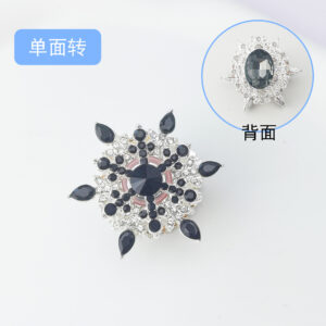 Snowflake black single sided turning (1 piece