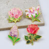 Wholesale Beautiful rose tulip flower metal brooch