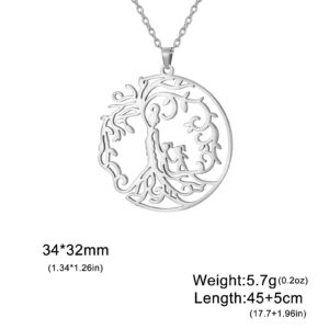 Mother+daughter+daughter (thin chain) steel color