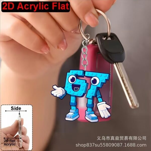 Wholesale Acrylic keychain otnda67steal cross-border ibra rot el theft style pixel bra pendant janr cartoon