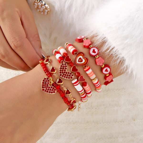 O1CN01wdRjLh1bDS0B4AZ9i_952103431-0-cib Wholesale Valentine's Day Heart Multi Bracelet Set