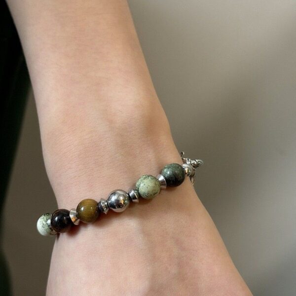 Wholesale Metal Splice Beaded Stainless Steel Bracelet