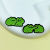 Wholesale Cute green paired frog cartoon animal brooch