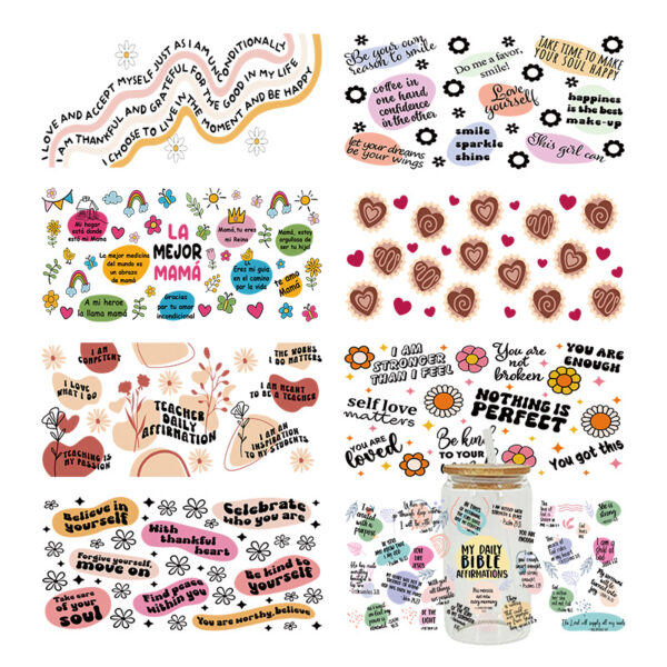 Wholesale UV Transfer Paste Glass Crystal Label Crystal Paste 16OZ UV DTF WRAPS