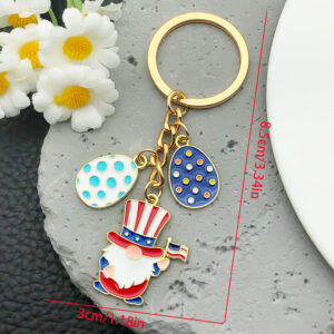 Ls262-independence day hat dwarf keychain-10.9g [1 piece]