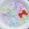 Wholesale Transparent colored butterfly bow acrylic beads