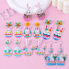 Wholesale Easter cartoon Easter egg bunny acrylic earrings