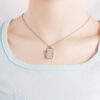 Wholesale DIY engraved color printing can open photo frame necklace