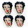 Wholesale 10pcs Cross-Border Spot Big Wave Silicone Beads Cartoon Character Image Food Grade Loose Beads
