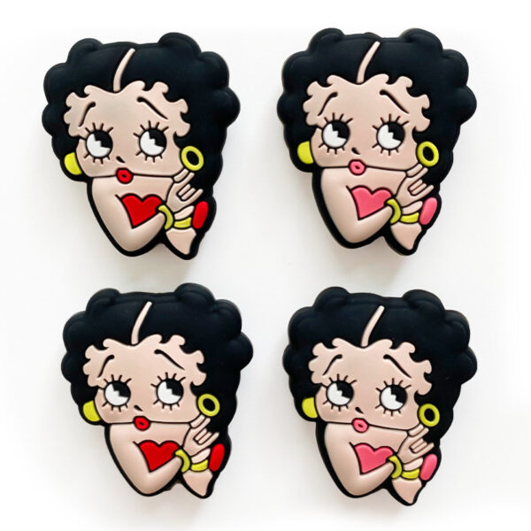 Wholesale 10pcs Cross-Border Spot Big Wave Silicone Beads Cartoon Character Image Food Grade Loose Beads