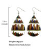 Wholesale Waterdrop Splicing Bookshelf Acrylic Teacher's Day Earrings