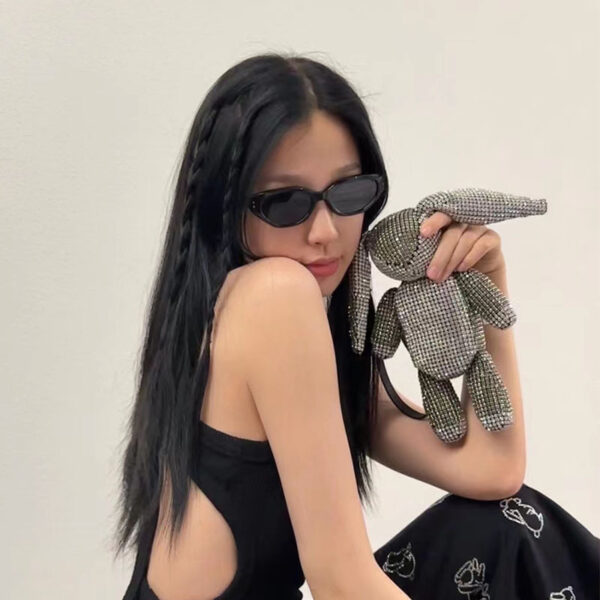 Wholesale UV resistant cat eye small frame sunglasses