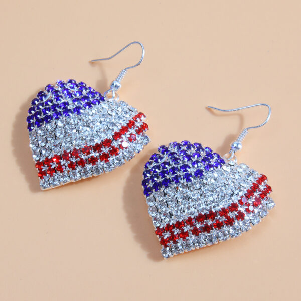 O1CN01wvlHQf1iNi3xzVxXG_2208867034401-0-cib Wholesale Independence Day Diamond-encrusted Flag Five-pointed Star Pendant Earrings