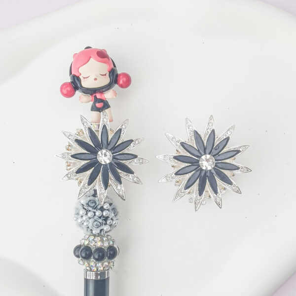 Wholesale 5pcs Tide double-sided spinning sunflower beads