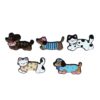 Wholesale Cute and adorable sausage dog cat alloy cartoon brooch