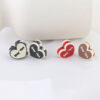 Wholesale 10pcs colored peach heart soft ceramic diamond beads