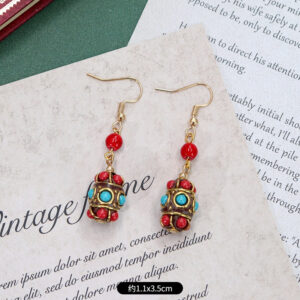 10-red blue stone pendant