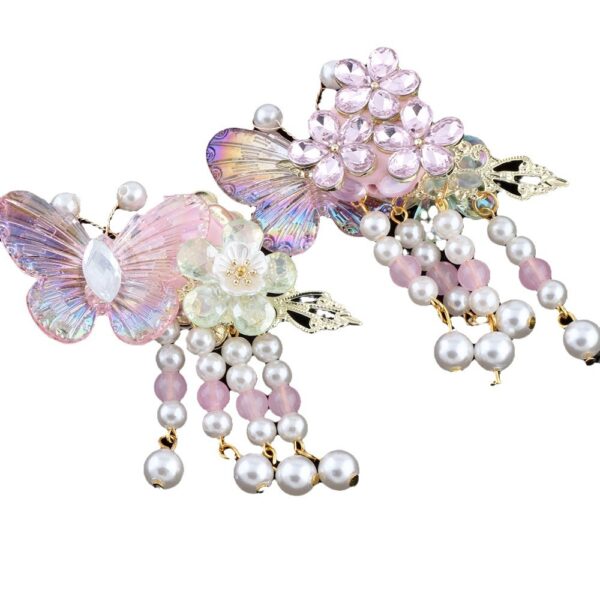 Wholesale 10pcs Butterfly Step Shake tassel Drill Ball Straight Hole Beads