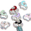 Wholesale 3pcs Fully Diamond Auspicious Cloud Star Moon Beads