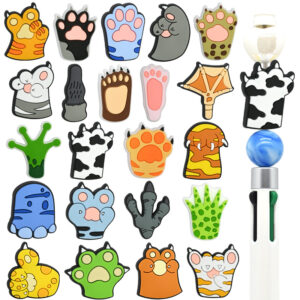 Wholesale Random 100pcs Animal Footprint Cartoon Focal Beads