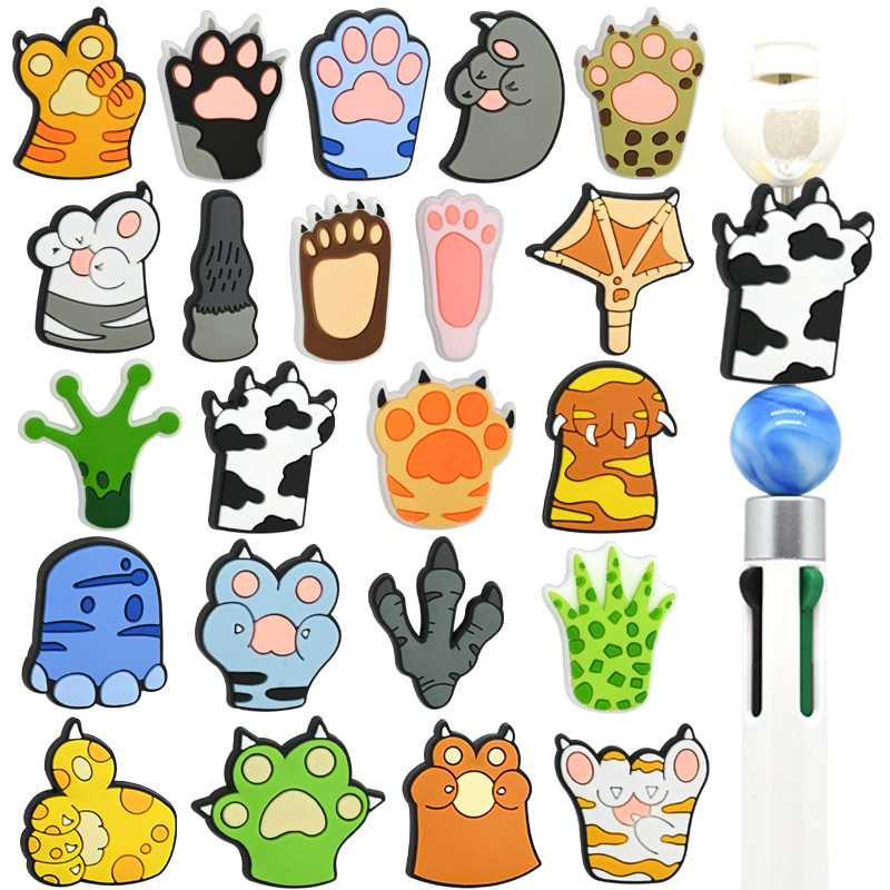 Wholesale Random Animal Footprint Cartoon Focal Beads
