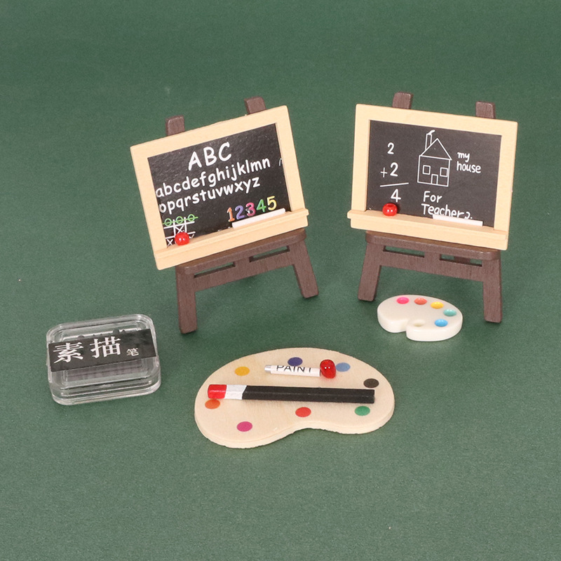 Wholesale Miniature Blackboard easel Gallery Decoration Doll Aessories