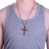 Wholesale Titanium Steel Gold and Silver Cross Necklace