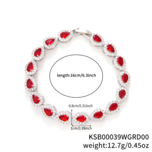 KSB00039 White Gold Red Diamond