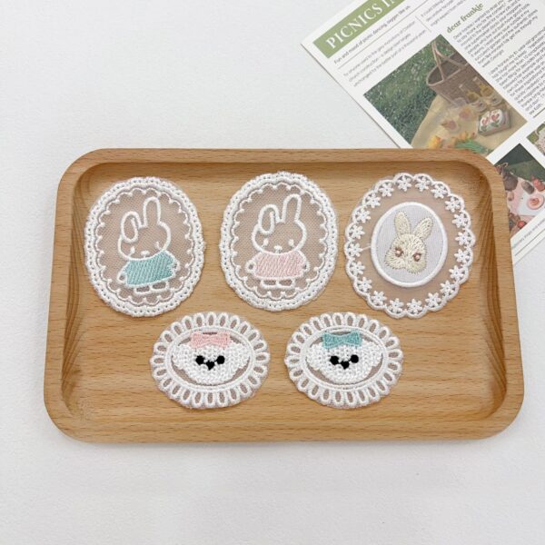 Wholesale Cartoon Cat Animal Colorful Lace Embroidery DIY Patches