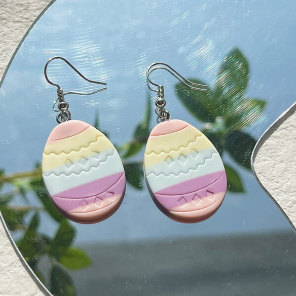 Wholesale polymer clay Easter soft pottery carrot rabbit earrings