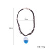 Wholesale Ocean Geometric Hollow Knot Blue Pendant Necklace