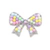 Wholesale Cartoon bow colored pearl rhinestone embroidery DIY Patches