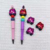 Wholesale 10pcs Romantic Double Sports Car Silicone DIY Beads