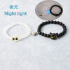 Wholesale Beaded Bracelet Cute Cat Two-pack Love Magnetic Luminous Couple Bracelet